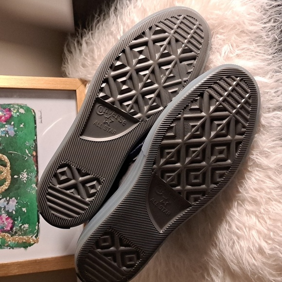 Converse Chuck Taylor NWOTs Skate Gray Navy Canvas Men Size Casual Hi - Picture 6 of 7